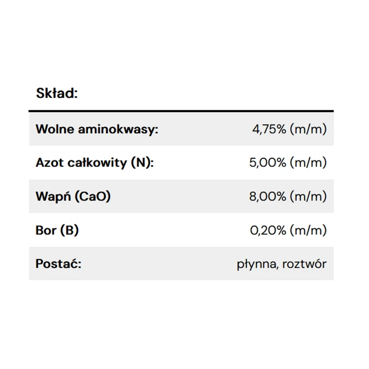 L-Amino+ Ca 1L - Organiczny biostymulator wzrostu
