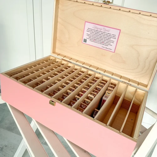 Duża skrzynia na nasiona ( różowa )